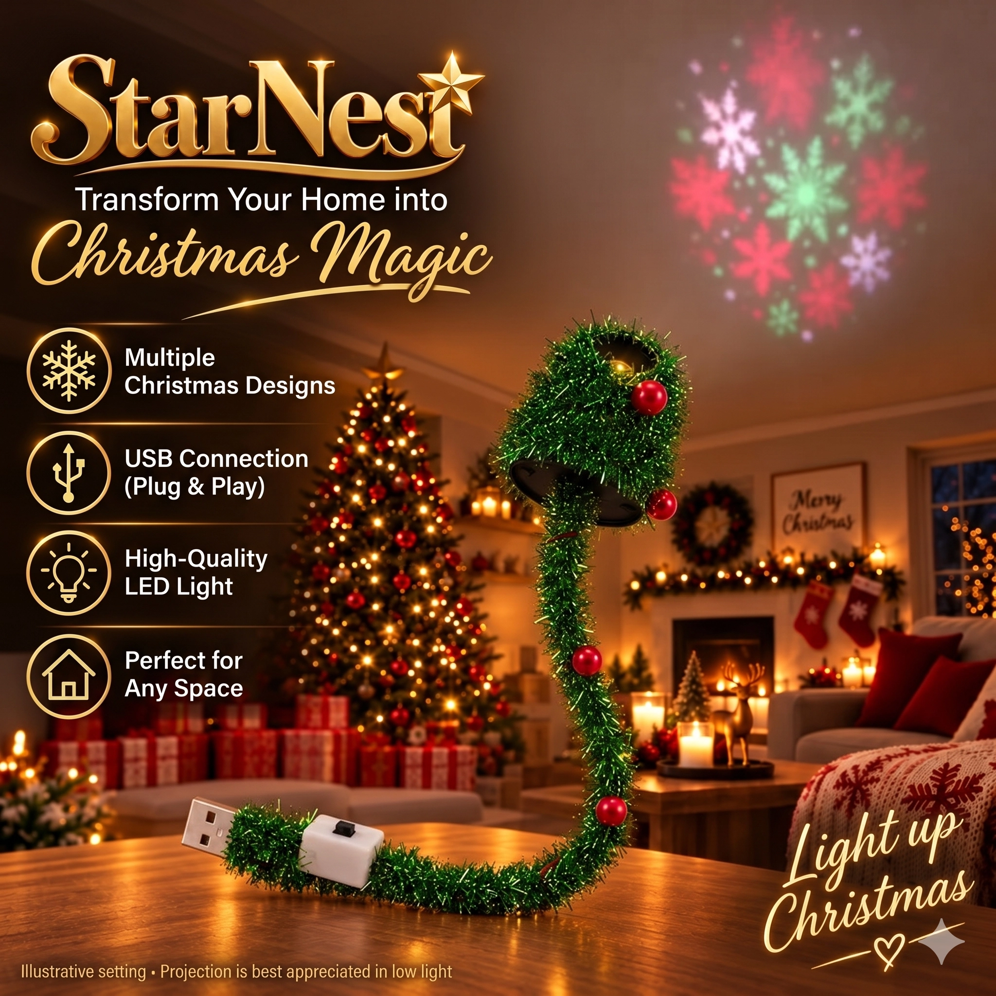 StarNest | Christmas Projector